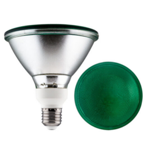 LAMPARA LED PAR 38 11w E27 825lm VERDE 120º