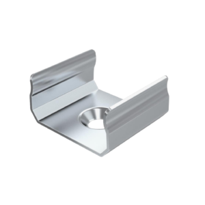 A metal mounting clip